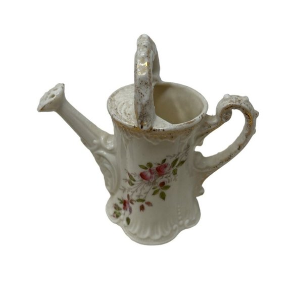 Antique‎ Victoria Carlsbad Porcelain Miniature Watering Can with Floral Design - Picture 1 of 9
